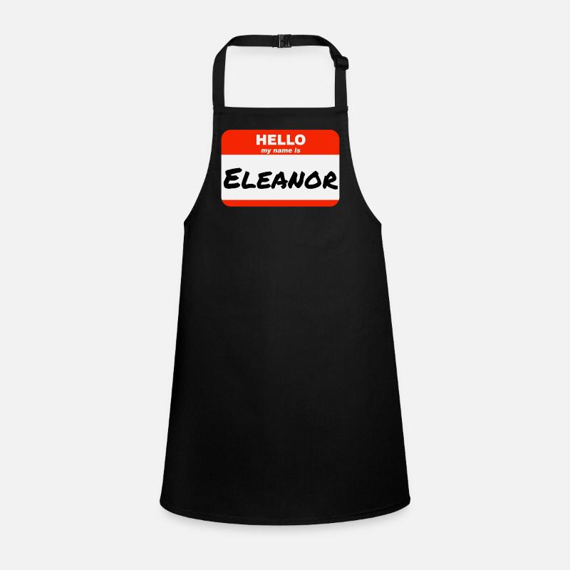 Hello My Name Is Eleanor Label Name Tag Children's Apron