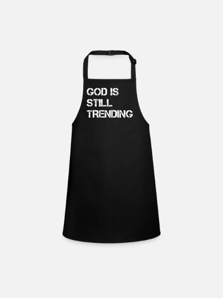 Gott bleibt im Trend - Tablier Enfant - noir - Devant