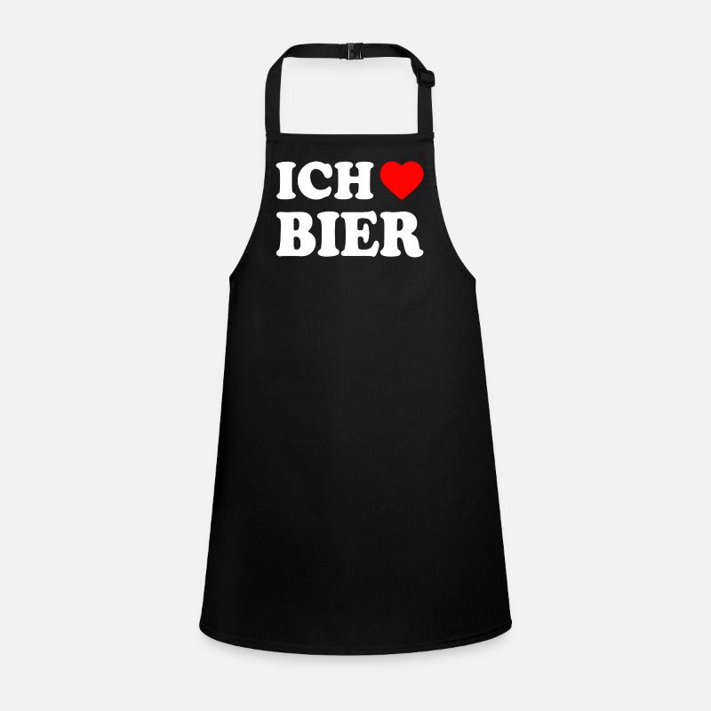 Ich liebe bier Schürze für Kinder