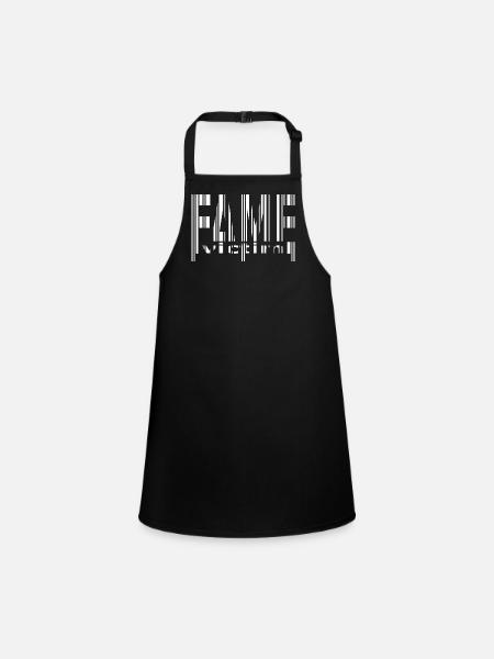 Chemise à code-barres Fame Victim – Streetwear anti-fame - Tablier Enfant - noir - Devant