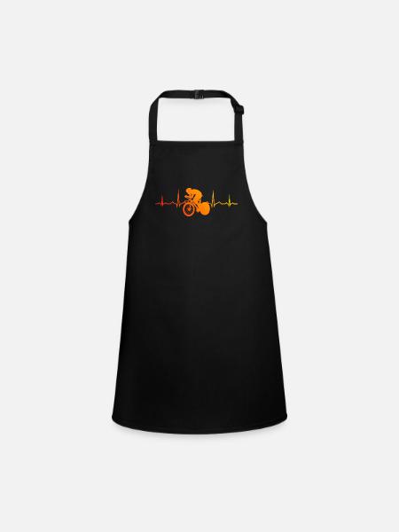Road Bike Road Cyclist Road Cycling Road Bike - Children's Apron - black - Front