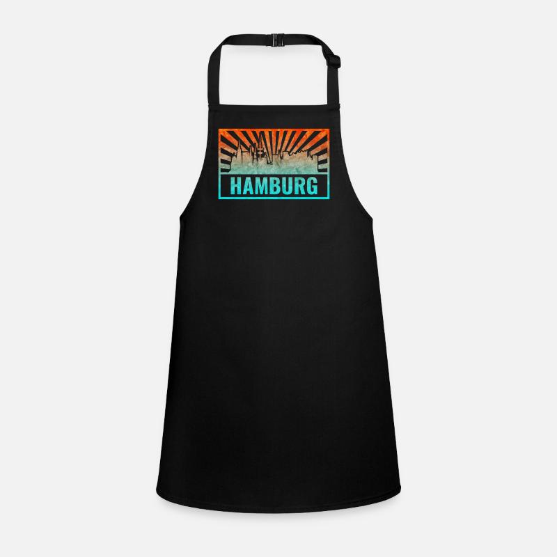 Hamburg Skyline Gradient Children's Apron