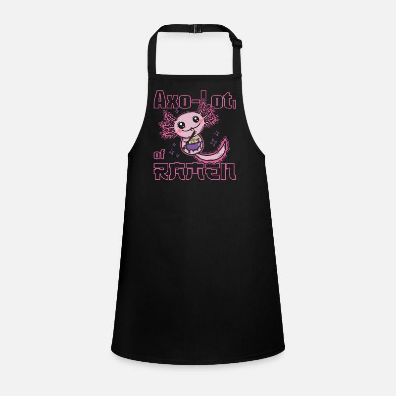 Axolotl mangeant des ramen - Tablier Enfant - noir