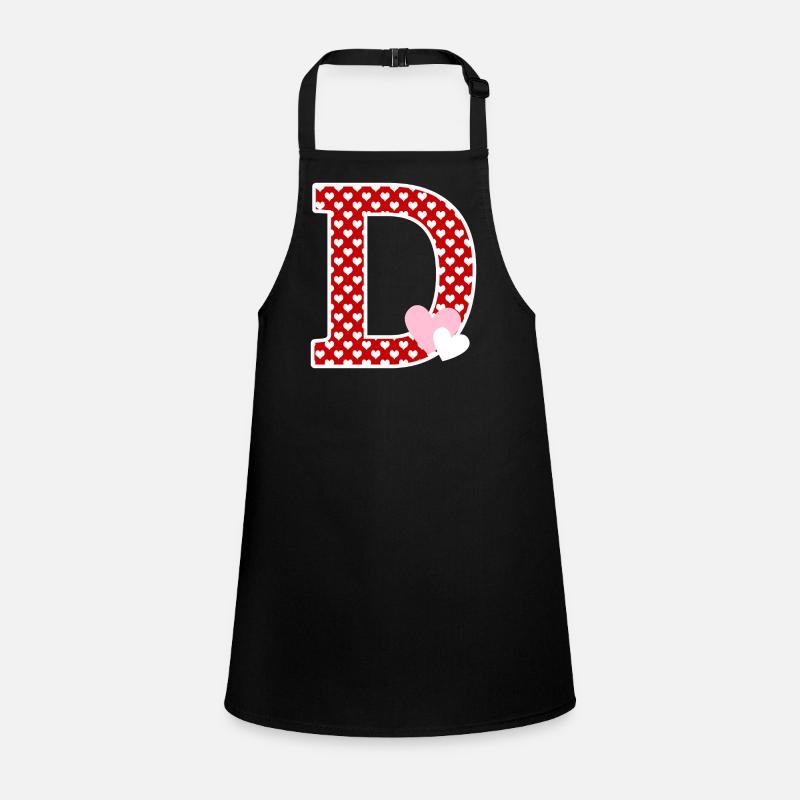 Buchstabe D Herz Schürze für Kinder