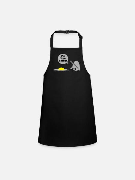 egg vader - Schürze für Kinder - Schwarz - Vorne