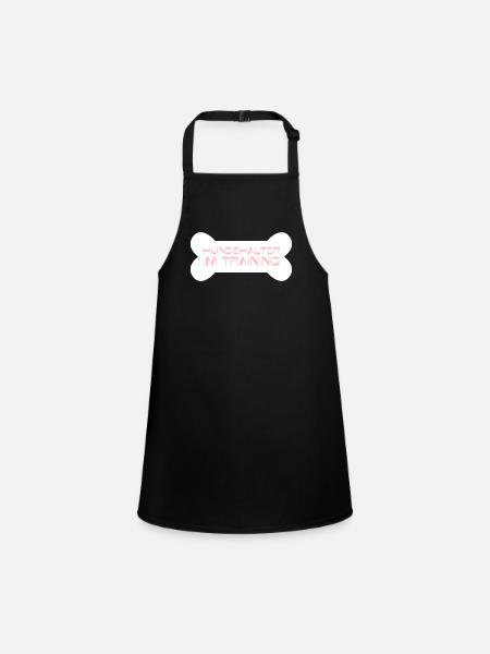 Hundehalter im Training - Schürze für Kinder - Schwarz - Vorne