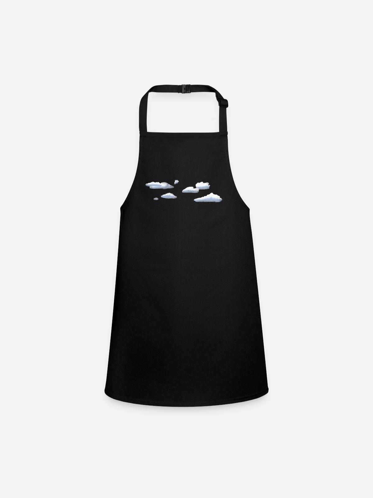 Des nuages - Tablier Enfant - noir - Devant