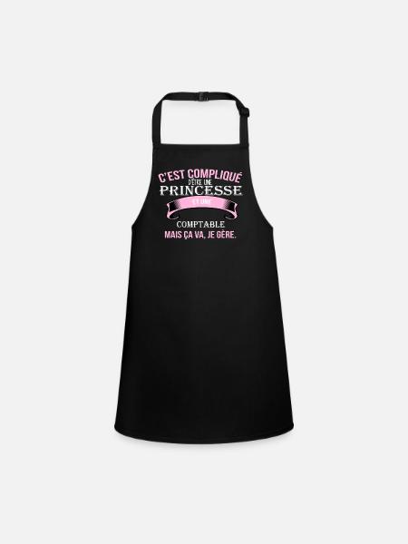 Comptable - Tablier Enfant - noir - Devant