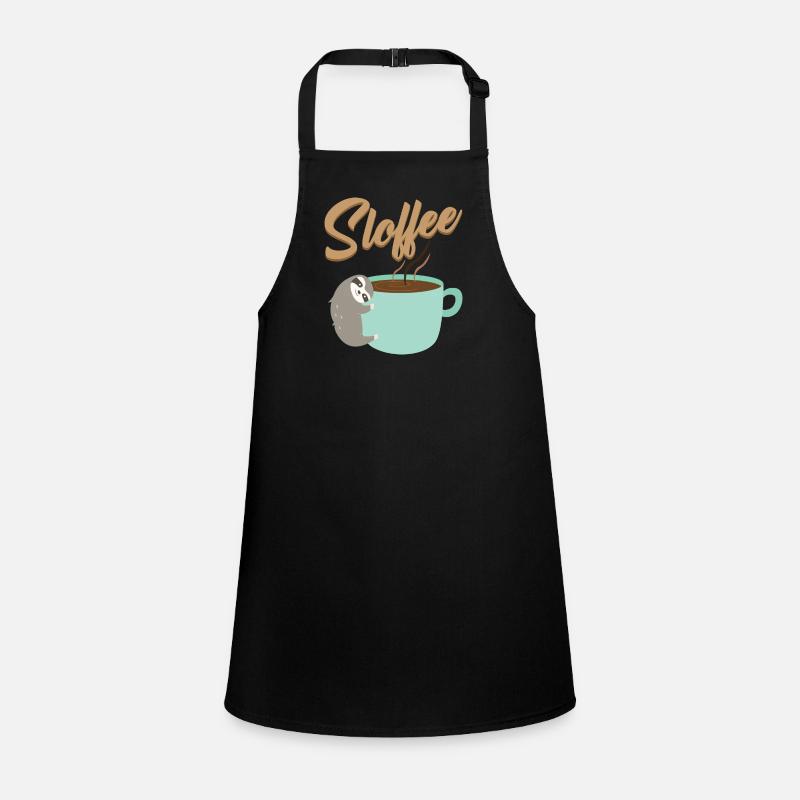 Sloffee coffee sloth sleep lazy tired caffeine Children's Apron