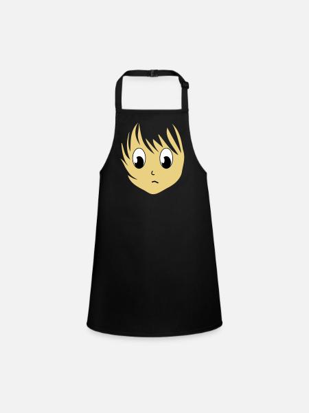 Anime Girlie Manga Girl femme 3c - Tablier Enfant - noir - Devant