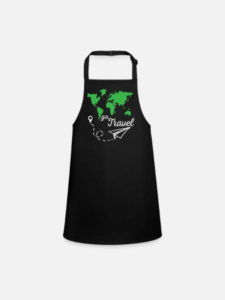 Go Travel - Children's Apron - black - Front