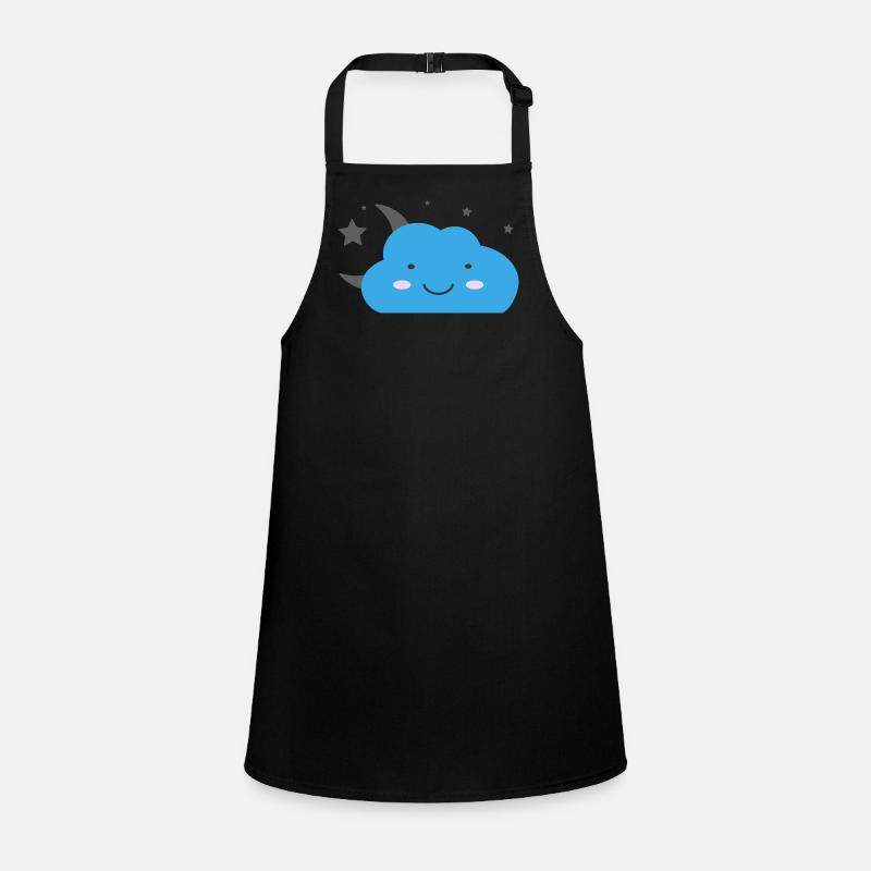 Kawaii cloud and starry sky Children's Apron
