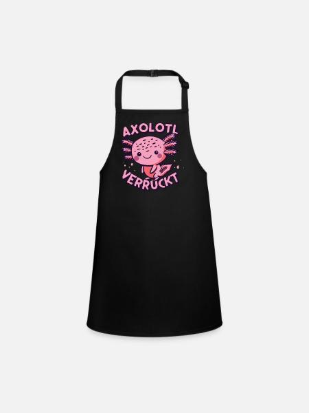 Axolotl Verrückt Axolotl Axolotlbesitzer molch - Schürze für Kinder - Schwarz - Vorne