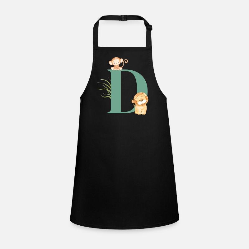 Letter d green jungle animals Children's Apron
