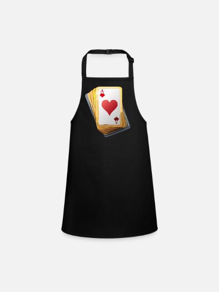 CARDS - Schürze für Kinder - Schwarz - Vorne