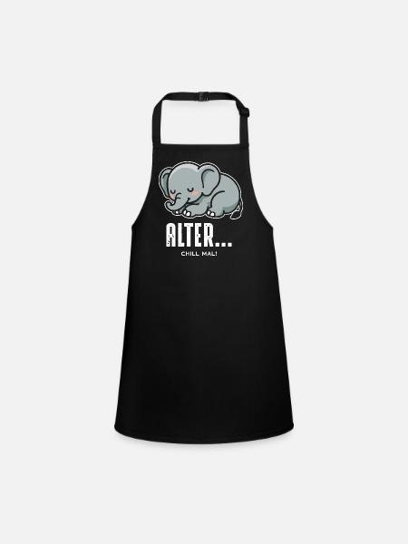 Chill out - Children's Apron - black - Front