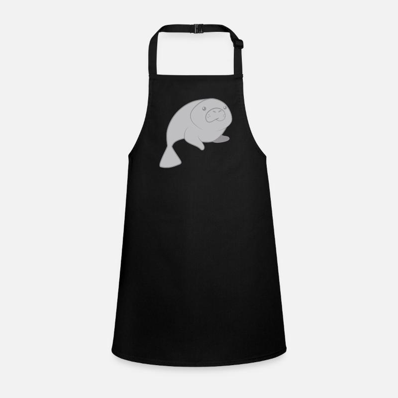 Cute round manatee Children's Apron