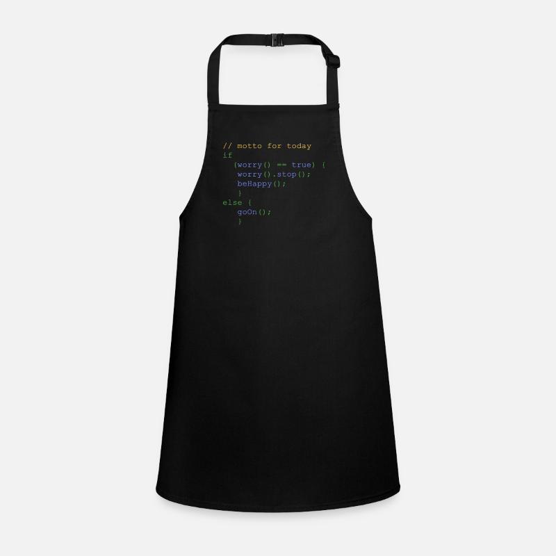 php code don' t worry be happy nerdshirt Children's Apron