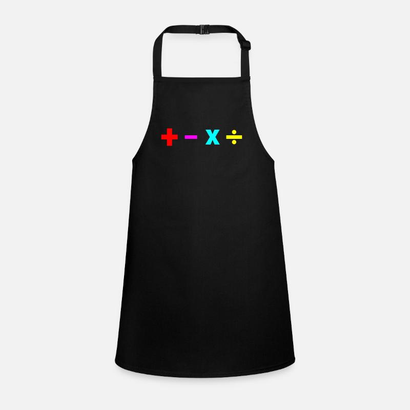 Math + - × ÷ plus minus multiply divide poison Children's Apron