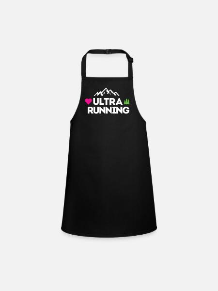 Ultra Running – My Love - Children's Apron - black - Front