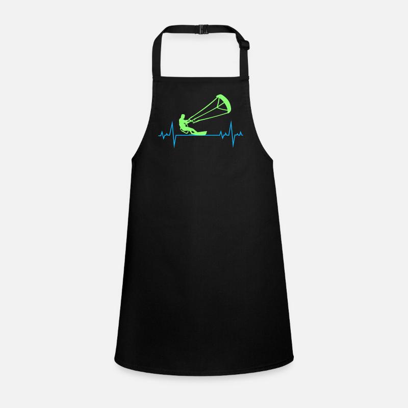 Kitesurfing Kiteboarding Kitesurf Heartbeat Pulse Children's Apron