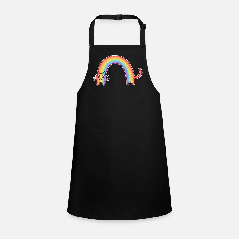 Chat arc-en-ciel. Design coloré du chat * Tablier Enfant