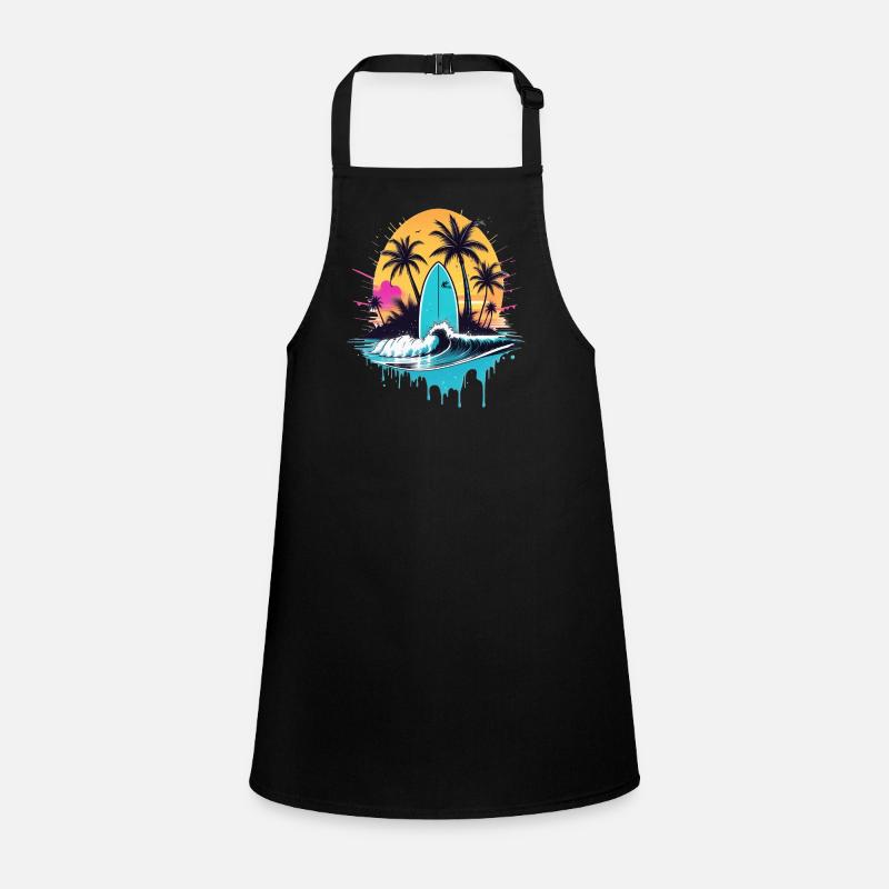 surf plage palmier soleil vacances Tablier Enfant