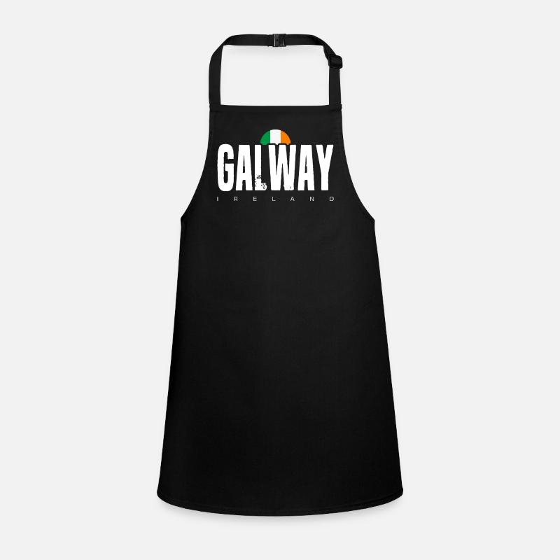 Galway Irland Logo mit notleidendem Text Schürze für Kinder