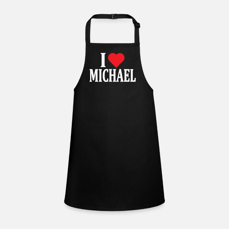 T-Shirt Ich liebe Michael T-Shirt Geschenkidee Schürze für Kinder