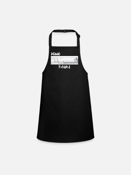 Visit Lublin Poland - Children's Apron - black - Front
