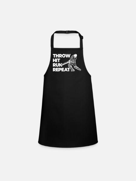 Throwing, hitting, repeating races - Children's Apron - black - Front