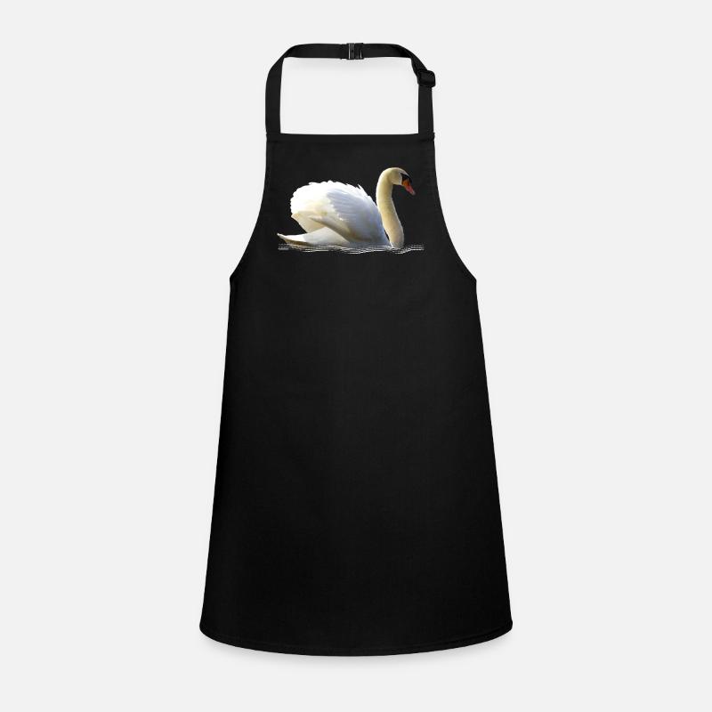 Elegant swan with wing details Children's Apron