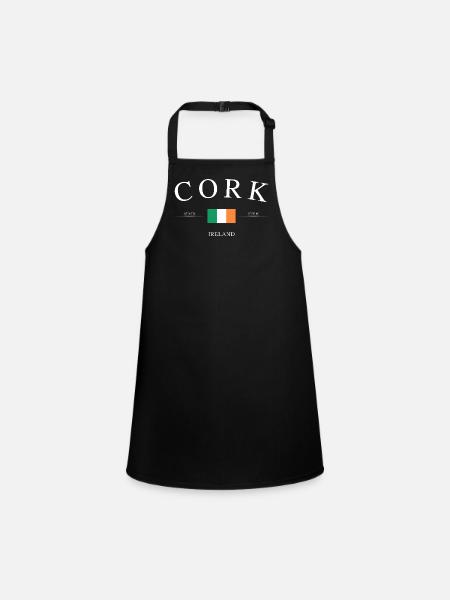 Cork Ireland – Holiday Souvenir &amp; Gift - Children's Apron - black - Front