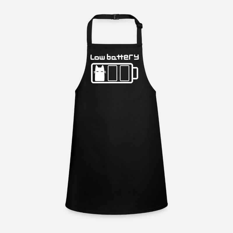 Low battery cat Children's Apron