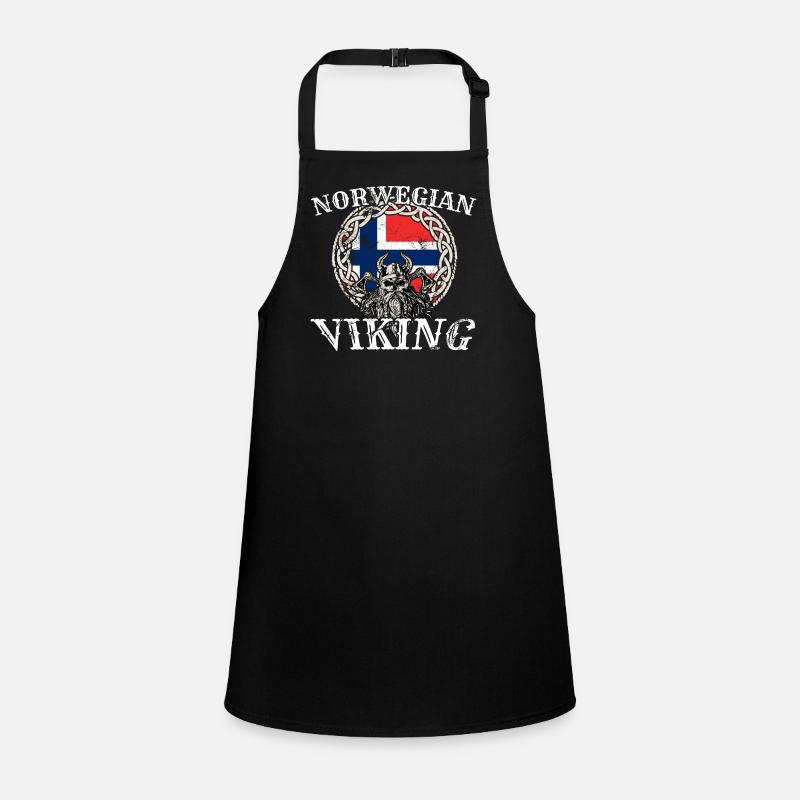 Norwegian Viking Norwegen Flagge Stolzer Wikinger Schürze für Kinder