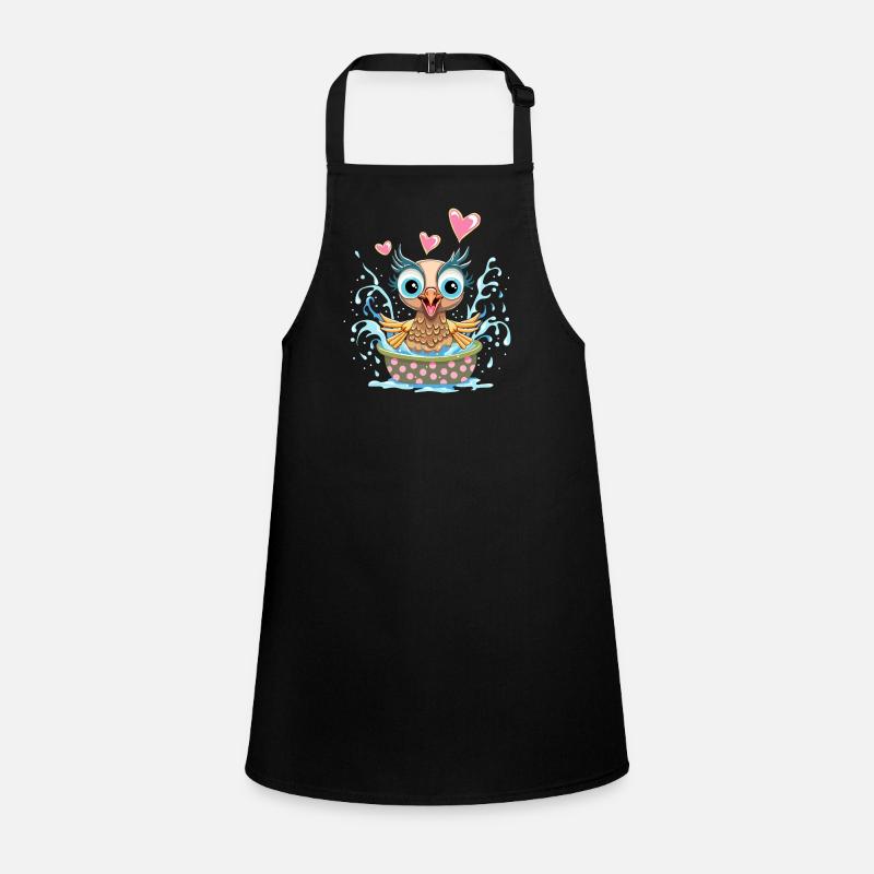 Bird in its bath Children's Apron