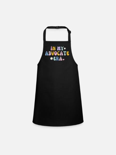 in my advocate era - Children's Apron - black - Front