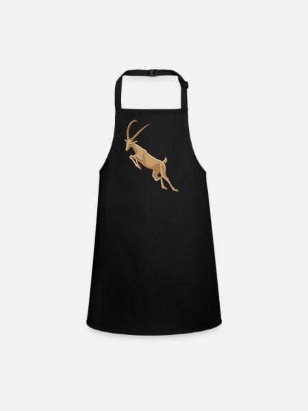ibex - Schürze für Kinder - Schwarz - Vorne