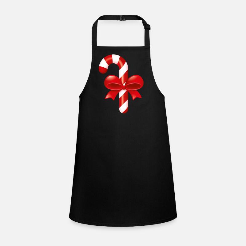 Smiley Christmas Candy - Children's Apron - black