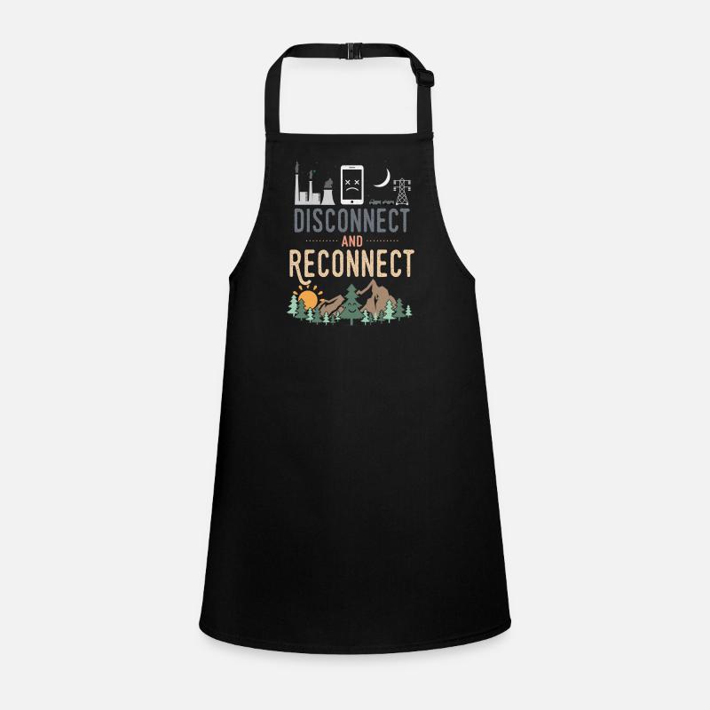 Disconnect And Reconnect - Children's Apron - black
