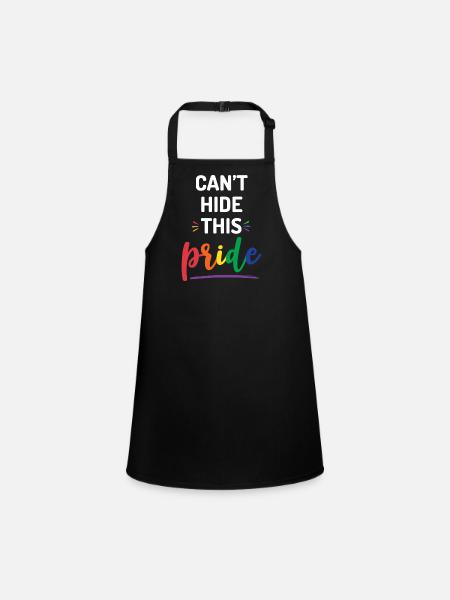 Pride Month - Can't Hide This Pride - Children's Apron - black - Front