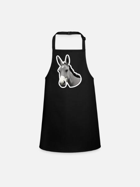 Donkey Keyboard Adventure - Children's Apron - black