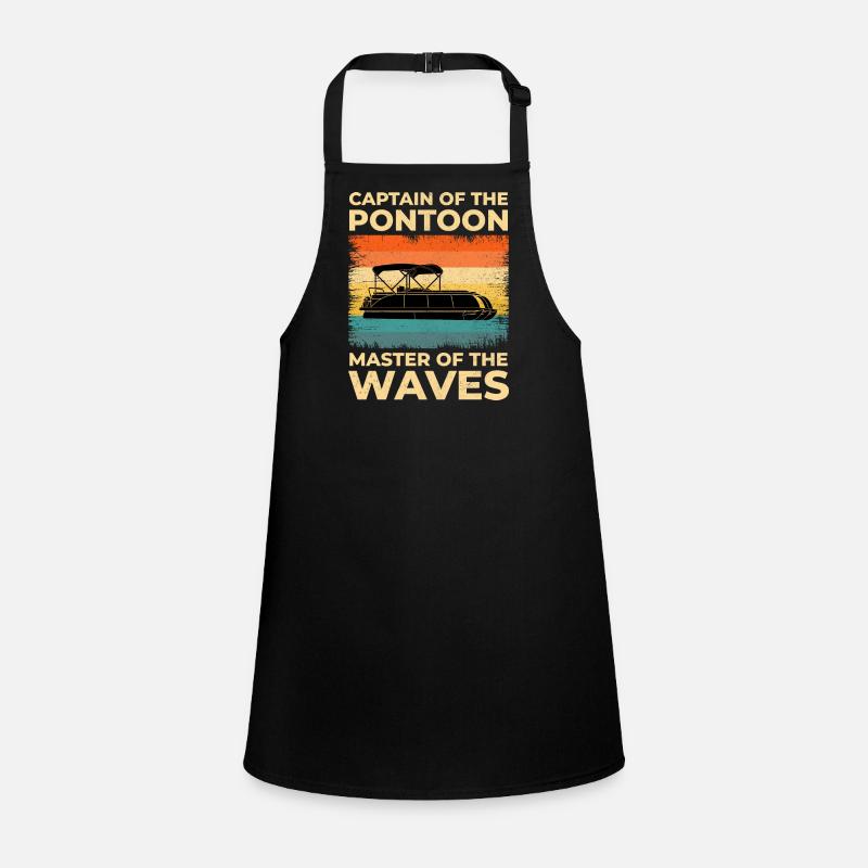 Pontonboot Kapitän Offshore Boating Cruise retro Schürze für Kinder