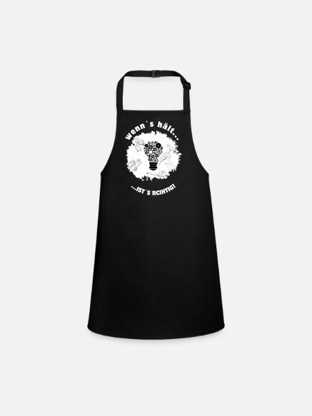 If it holds, it's right – tinkerers DIY humor - Children's Apron - black - Front