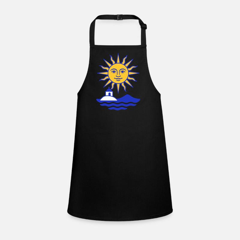 Greece Sun: Sun, Water, Chapel Children's Apron