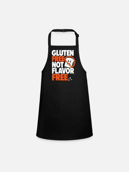 Gluten Free Not Flavor Free - Children's Apron - black - Front