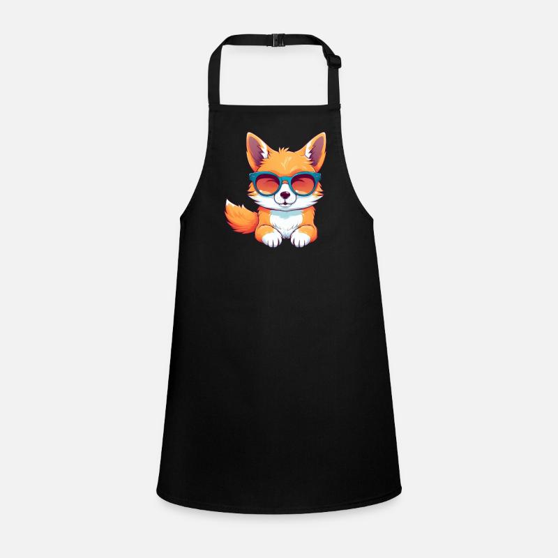 Cooler Nerd Fuchs – Entspanntes Tier-Design Schürze für Kinder