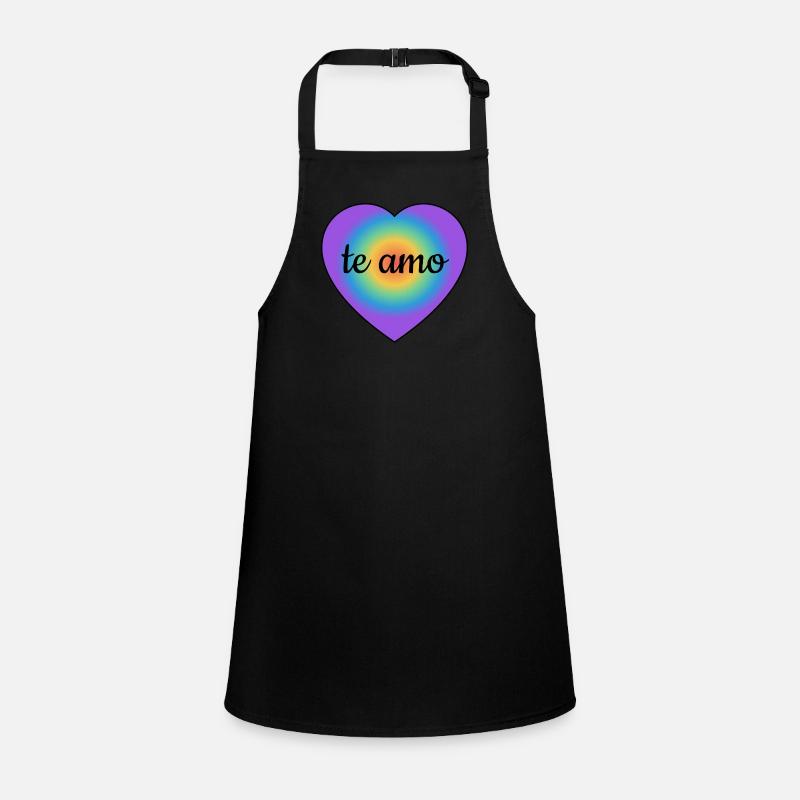 Te amo Ich liebe dich auf Spanisch Herz corazon Schürze für Kinder