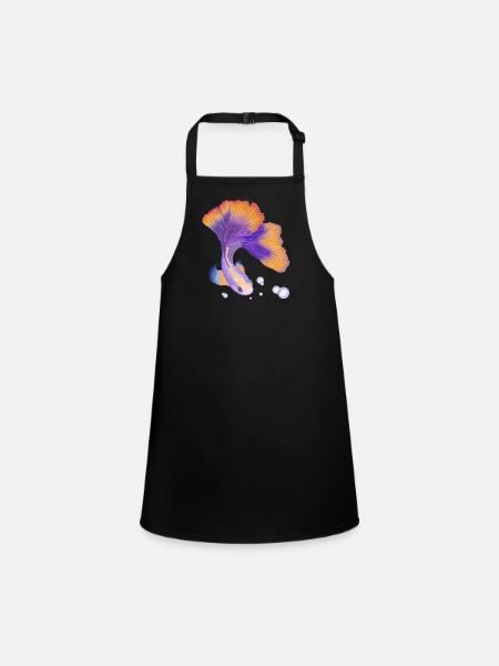 Fish. Elegant under water - Children's Apron - black - Front