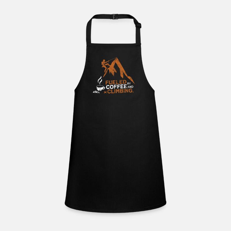 Gestärkt von Kaffee und Climbing Boulder Schürze für Kinder